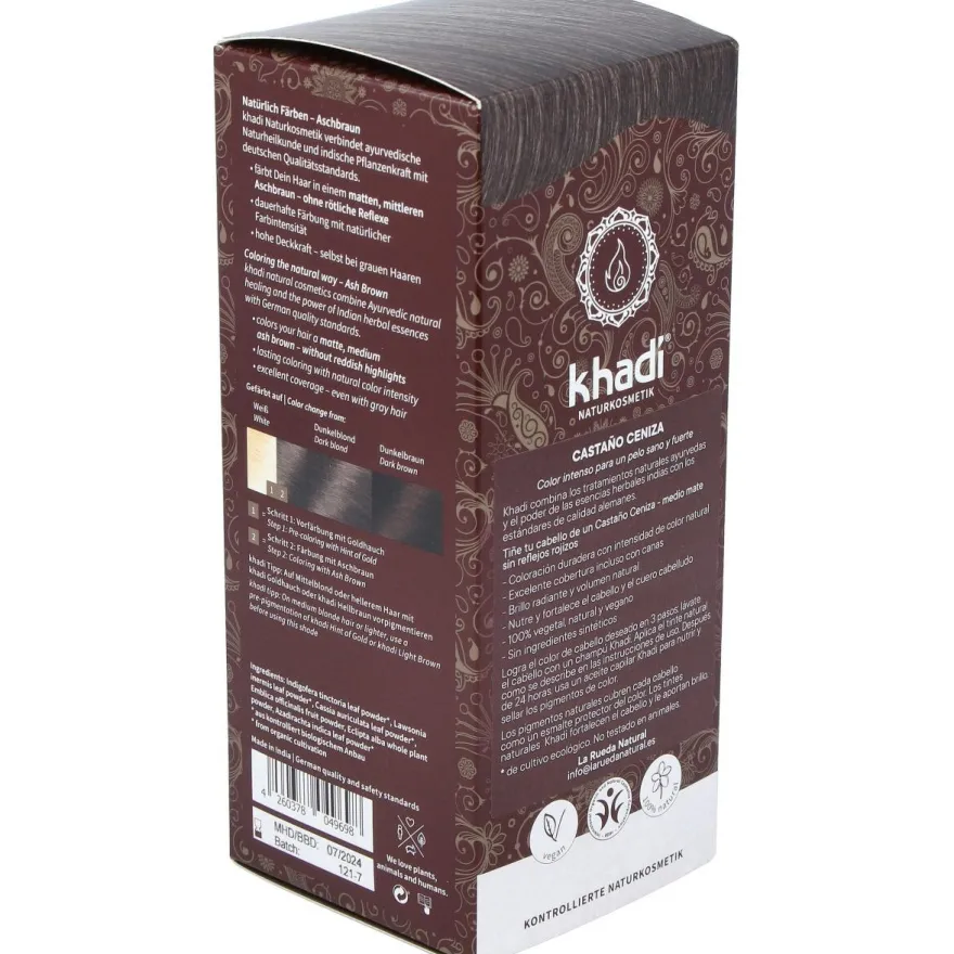 Tinte Castaño Ceniza 100% Vege 100g - Khadi