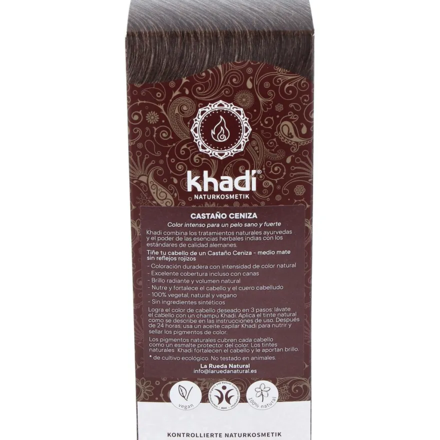 Tinte Castaño Ceniza 100% Vege 100g - Khadi