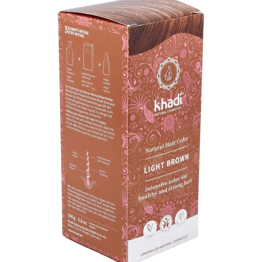 Tinte Castaño Claro 100% Veget 100g - Khadi