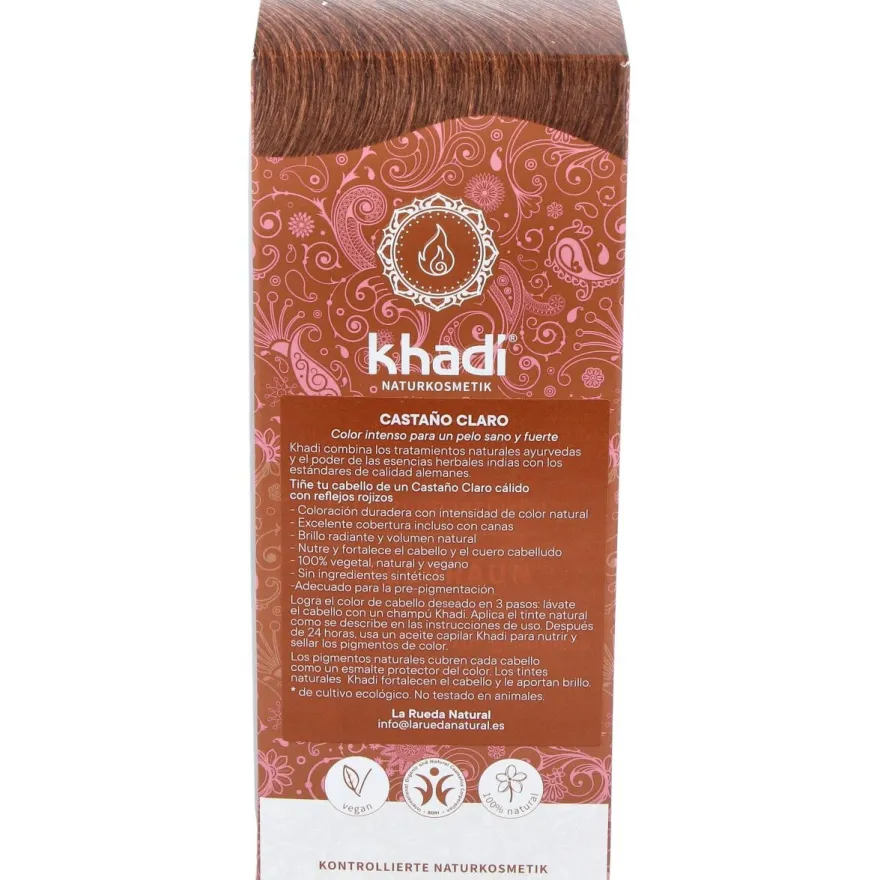 Tinte Castaño Claro 100% Veget 100g - Khadi