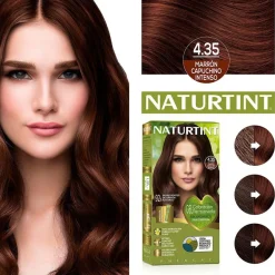 Tinte de Cabello 4.35 Marron Capuchino Intenso 1ud - Naturtint