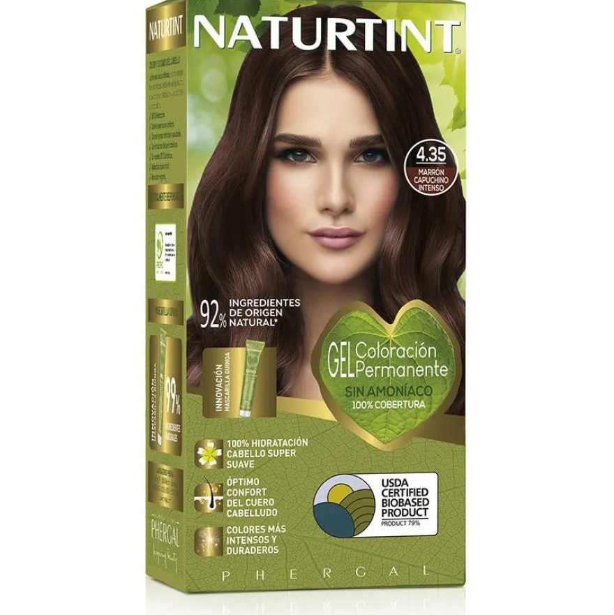 Tinte de Cabello 4.35 Marron Capuchino Intenso 1ud - Naturtint