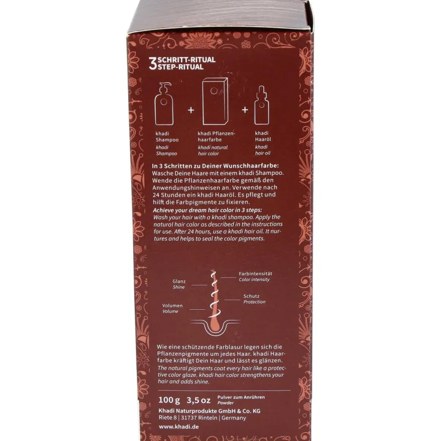 Tinte Herbal Color Castaño Medio 500gr - Khadi