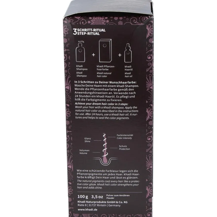 Tinte Herbal Color Castaño Oscuro 100gr. 2 - Khadi