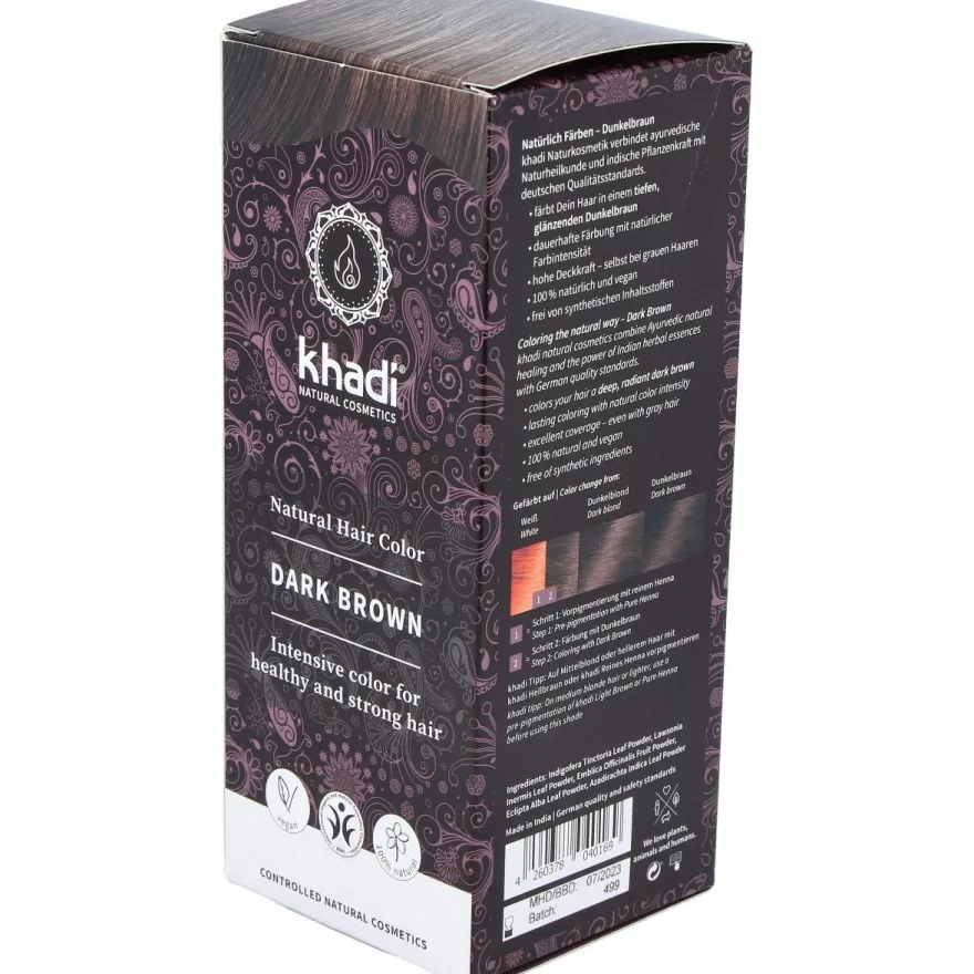 Tinte Herbal Color Castaño Oscuro 100gr. 2 - Khadi