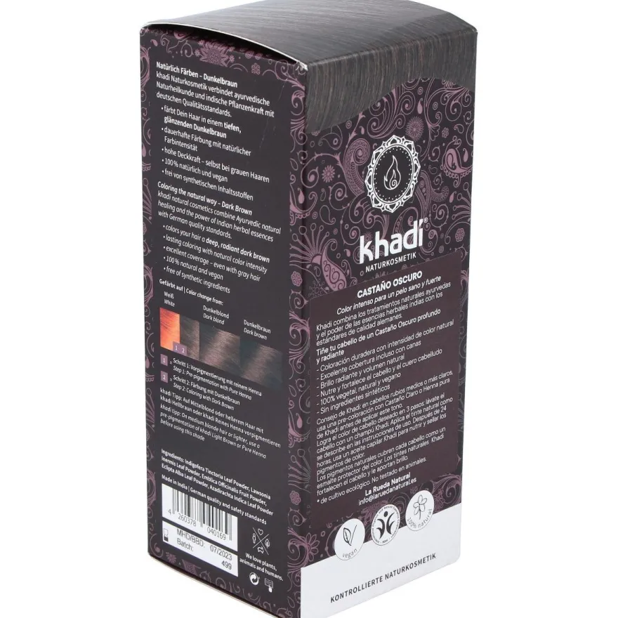 Tinte Herbal Color Castaño Oscuro 100gr. 2 - Khadi