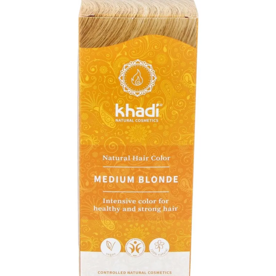 Tinte Herbal Color Rubio Medio 100gr - Khadi