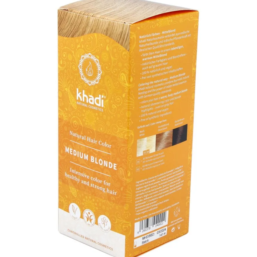 Tinte Herbal Color Rubio Medio 100gr - Khadi