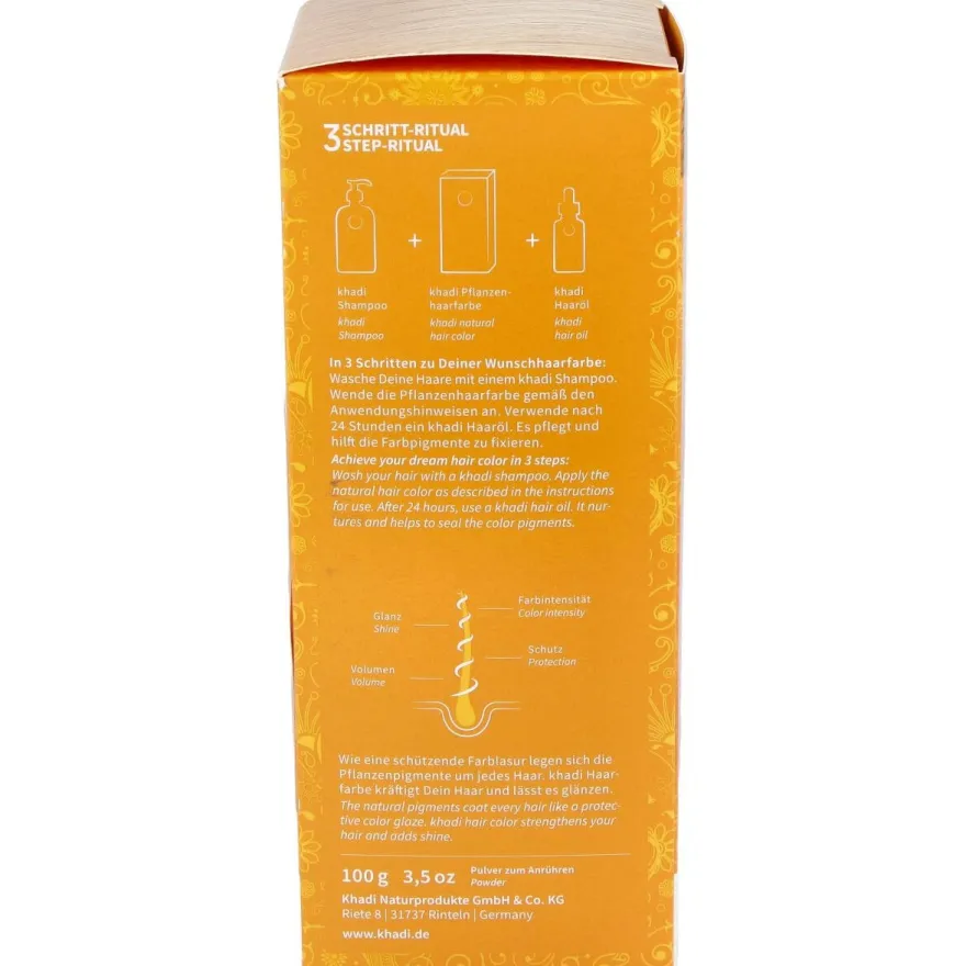 Tinte Herbal Color Rubio Medio 100gr - Khadi