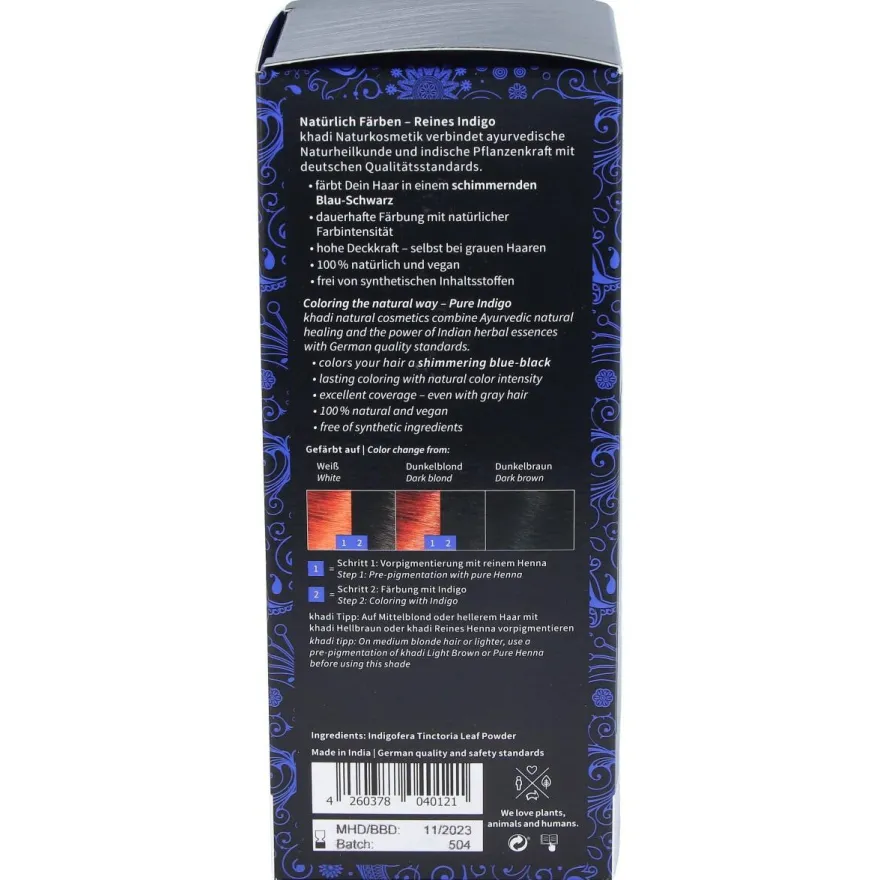 Tinte Indigo Natural Polvo 100g - Khadi