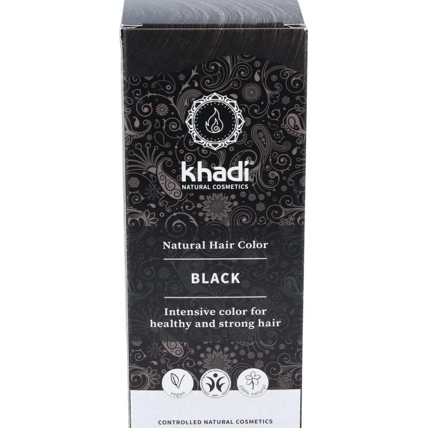 Tinte Negro Herbal 100% Vegeta 100g - Khadi