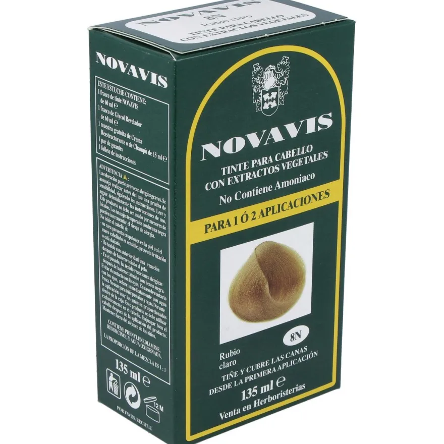 Tinte Novavis 8N Rubio Claro 120Ml.