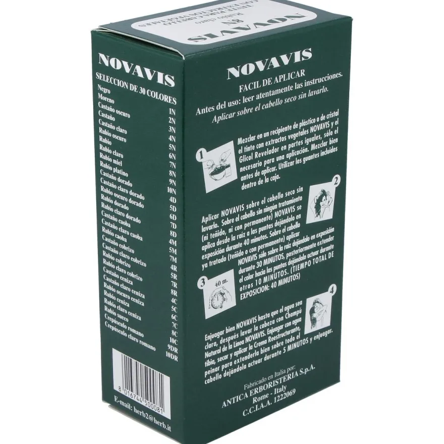 Tinte Novavis 8N Rubio Claro 120Ml.
