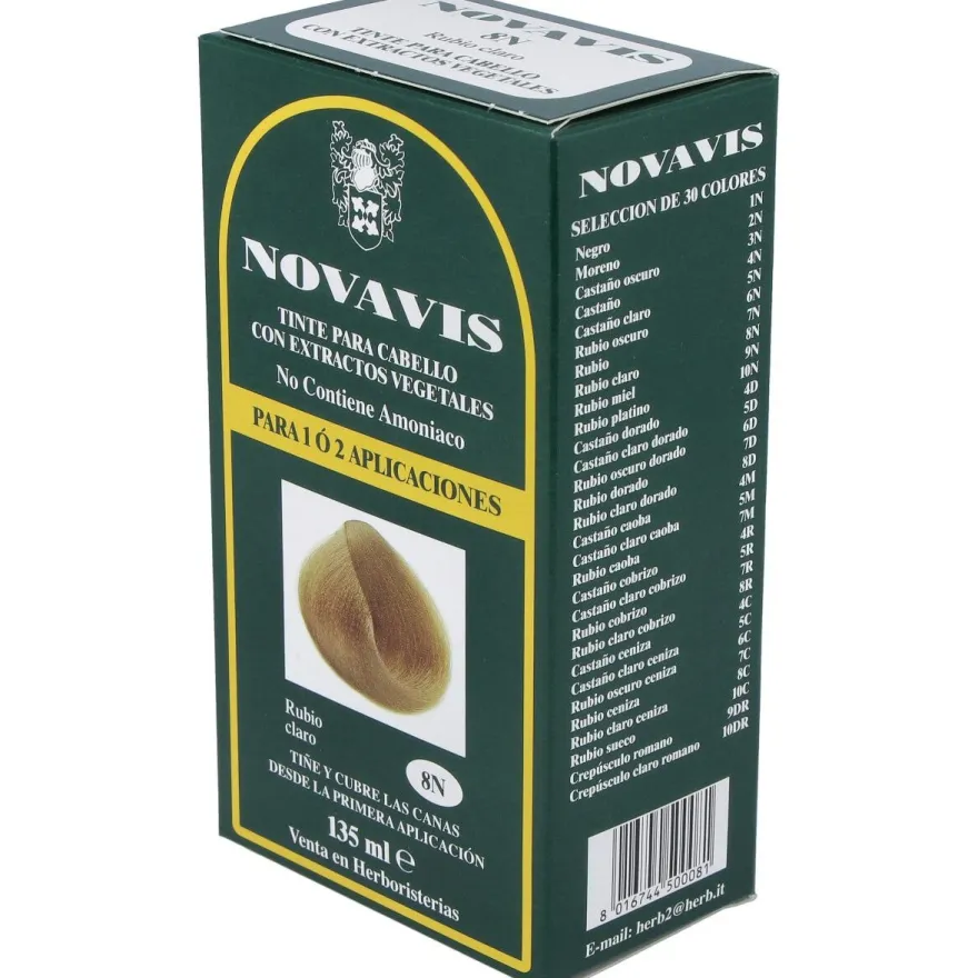 Tinte Novavis 8N Rubio Claro 120Ml.