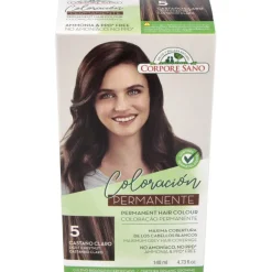 Tinte Permanente Nº 5 Castaño Claro 140ml - Corpore Sano