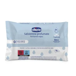 Toallitas Húmedas Perfumadas Cara, Manos y Pañal 16 pcs . - Chicco