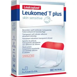 T Plus Skin Sensitive 5x7_2cm 5 Uds - Leukomed