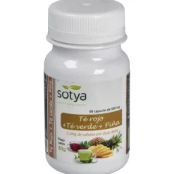 Té Rojo + Té Verde + Piña 500mg 60cáps - Sotya