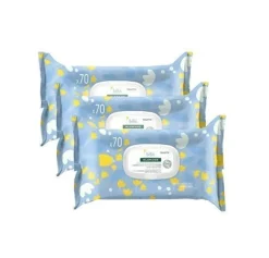 Trío Toallitas Limpiadoras Suave, 3 x 70 ud. - Klorane