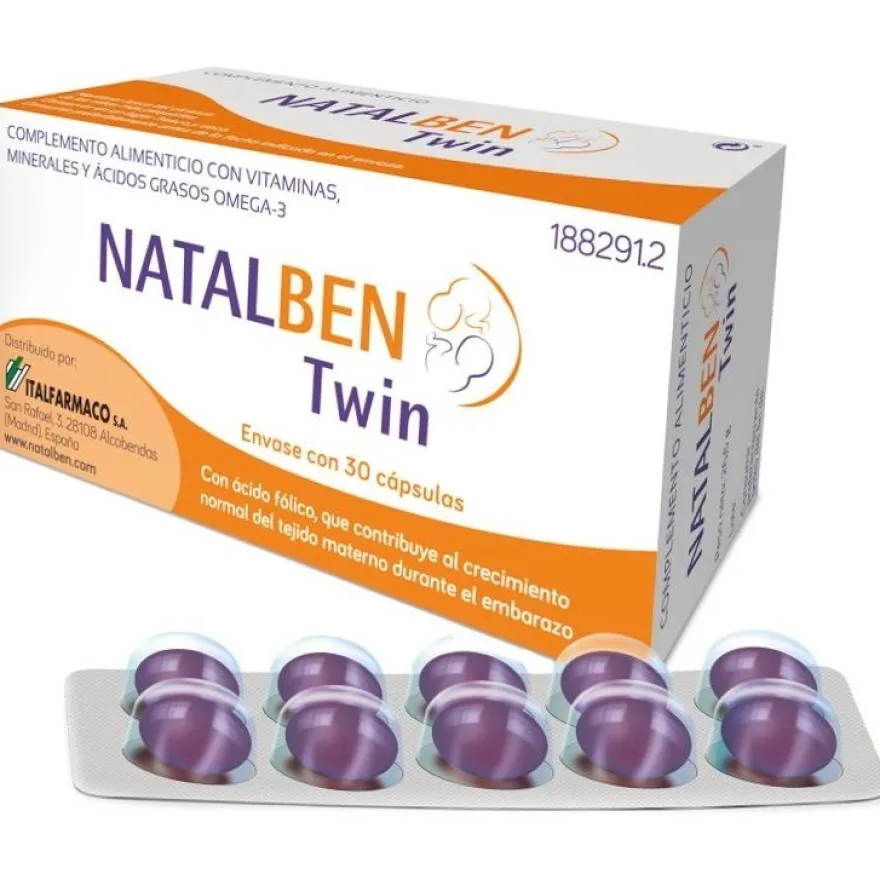 Twin Embarazo Gemelar 30 Cápsulas - Natalben