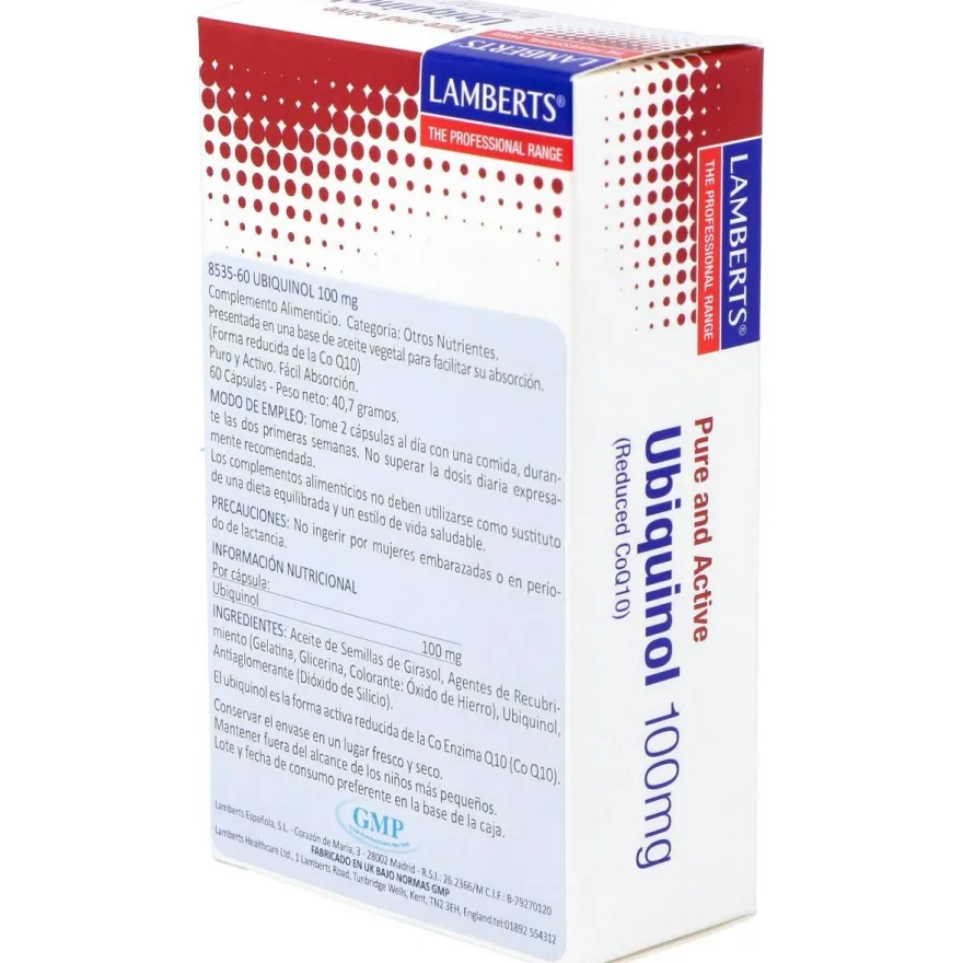 Ubiquinol 100mg. 60cap - Lamberts