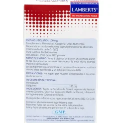Ubiquinol 100mg. 60cap - Lamberts