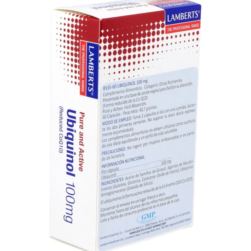 Ubiquinol 100mg. 60cap - Lamberts