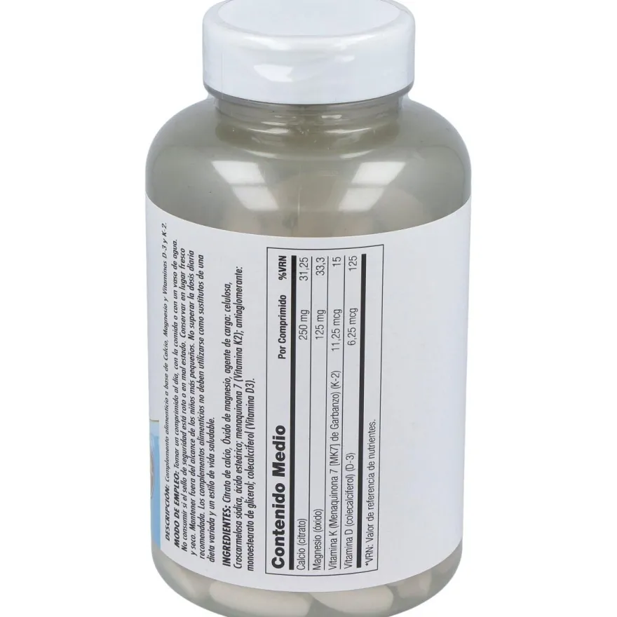 Ultra Cal Citrate + K2 120compr - Solaray
