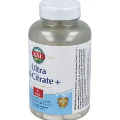 Ultra Cal Citrate + K2 120compr - Solaray