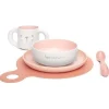 Vajilla de Aprendizaje Rosa +6 Meses, 5 Uds - Suavinex