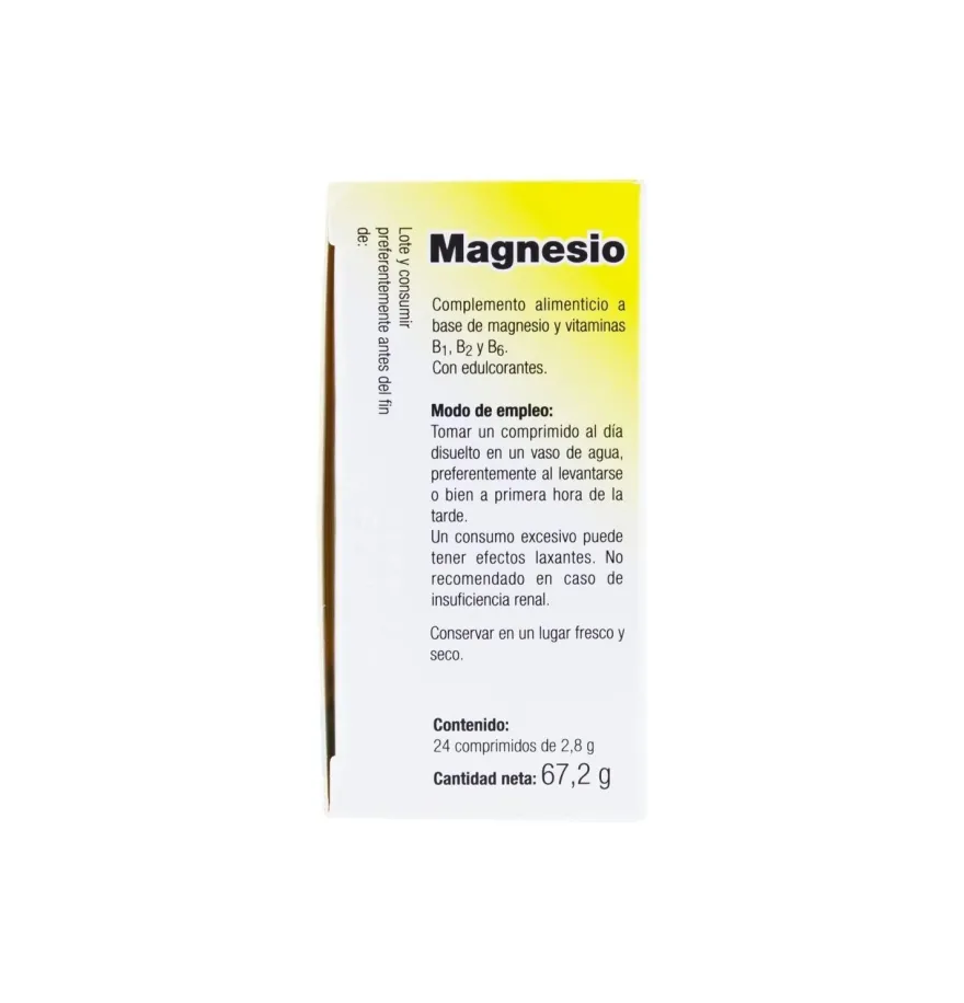 Vallesol Magnesio + Vitaminas B1 B2 y B6 (24 Comprimidos Efervescentes) - Diafarm
