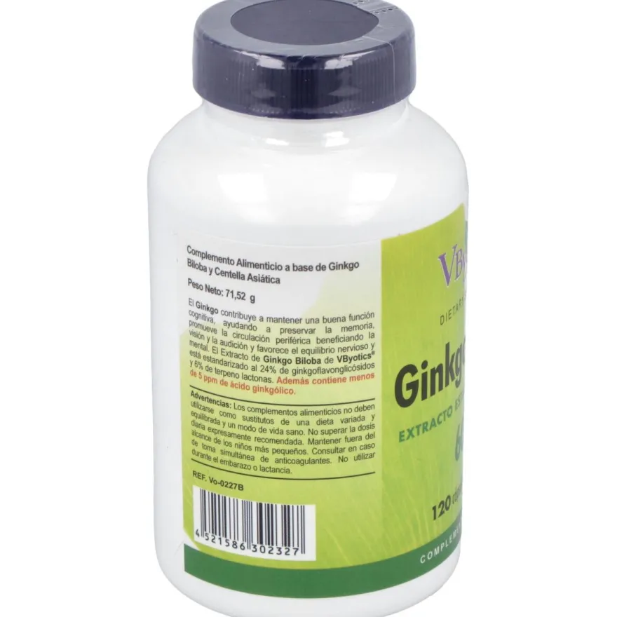Vbyotics Ginkgo Biloba 60Mg 120Caps