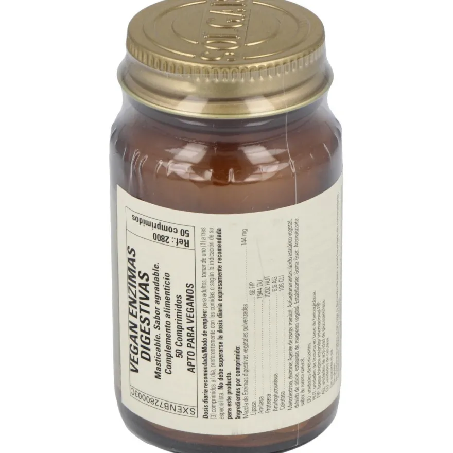 Vegetarlan Enzimas Digestivas 50 Comprimidos - Solgar