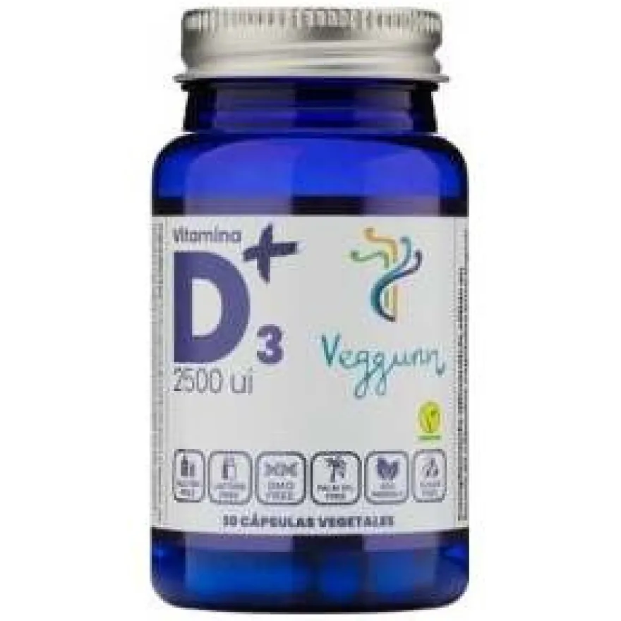 Veggunn Vitamina D3 2500Ui Plus 30 Cápsulas