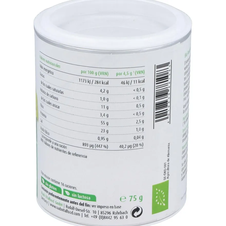Verde de Cebada Polvo 75gr. Bio - Raab Vitalfood