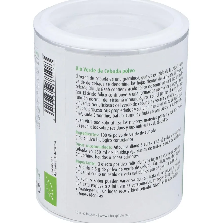 Verde de Cebada Polvo 75gr. Bio - Raab Vitalfood