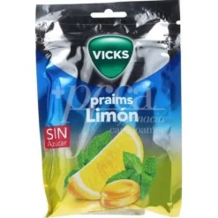 Vicks Caramelos Duros De Limón Con Mentol Praims 72G