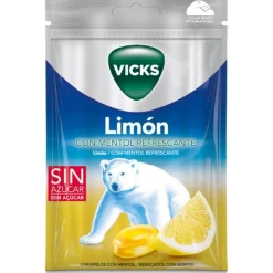 Vicks Caramelos Duros De Limón Con Mentol Praims 72G