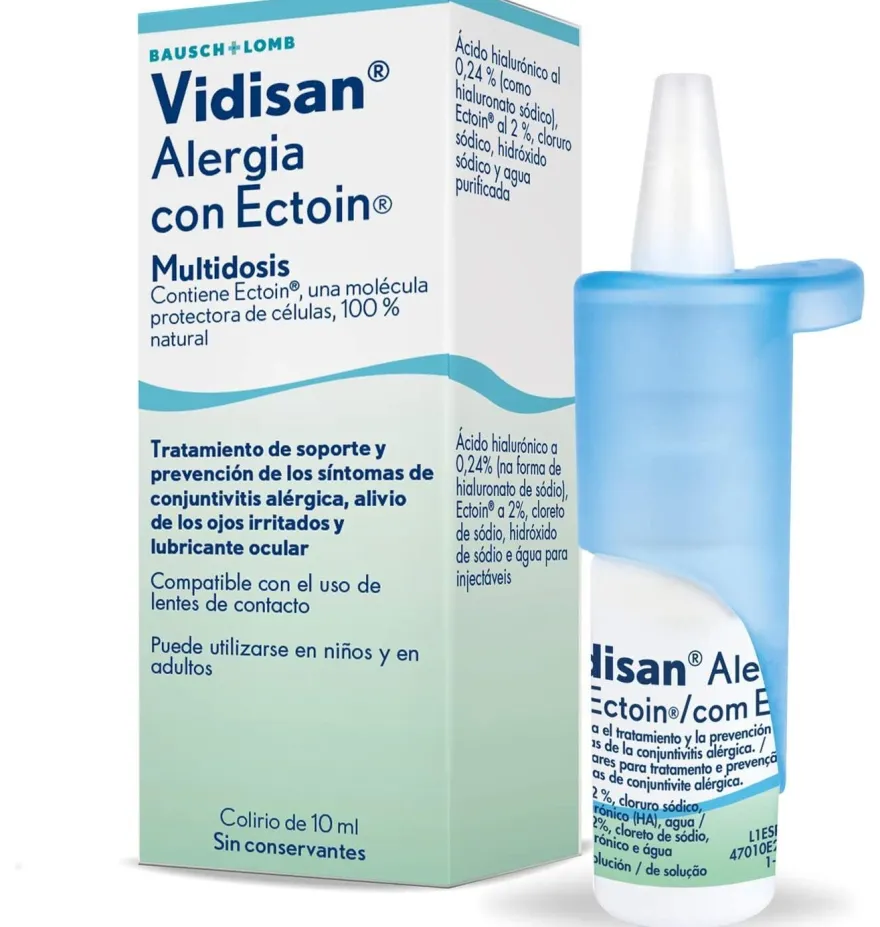 Vidisan Alergia con Ectoin Colirio Multidosis, 10 ml - Bausch & Lomb
