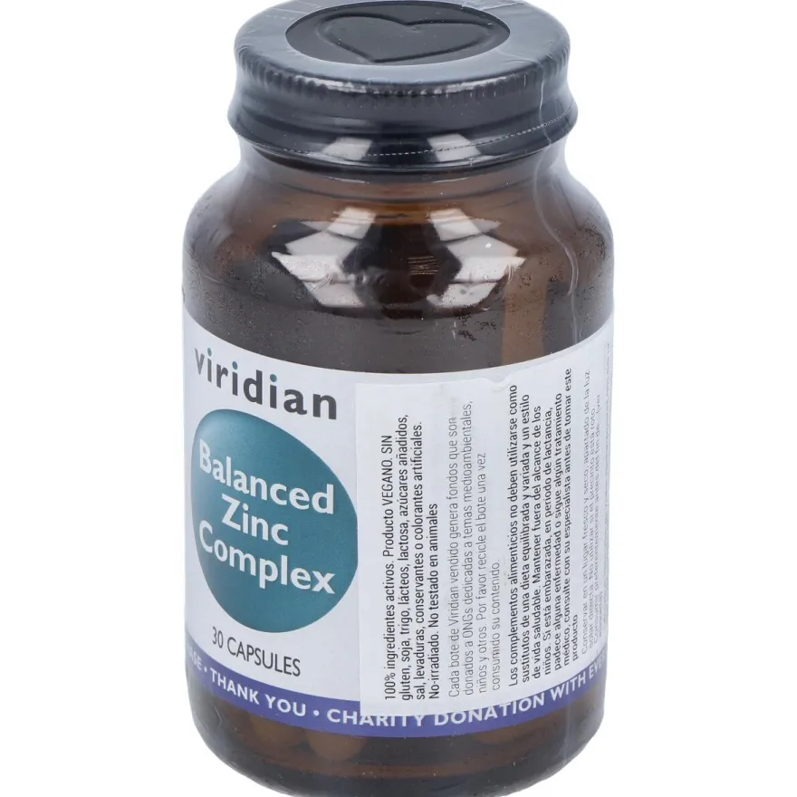 Viridian Complejo De Zinc Equilibrado 30Cáps