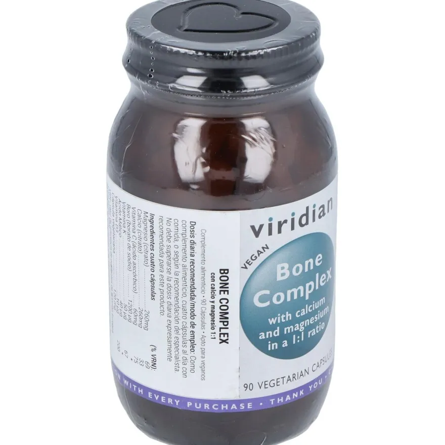 Viridian Complejo Óseo Con Calcio Y Magnesio 90Cáps
