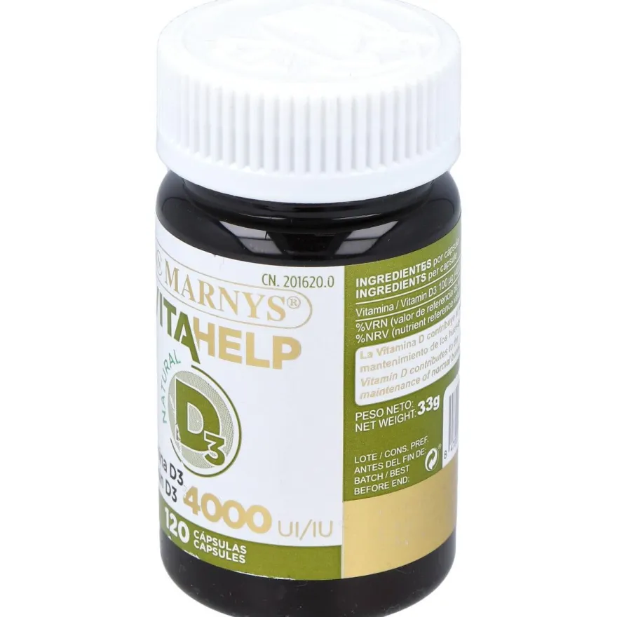 Vitahelp Vitamina D 4000 Ui en Cápsulas - Marnys