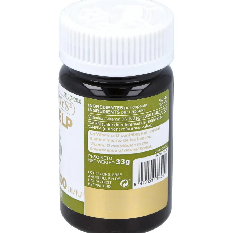 Vitahelp Vitamina D 4000 Ui en Cápsulas - Marnys