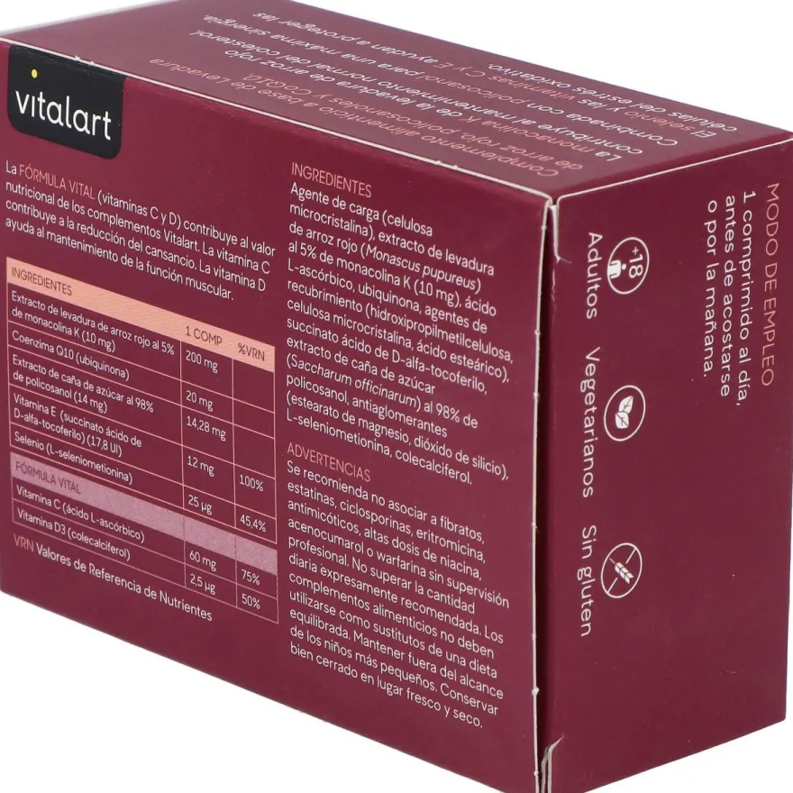 Vitalart Levadura De Arroz Rojo Con Q10 60Comp.