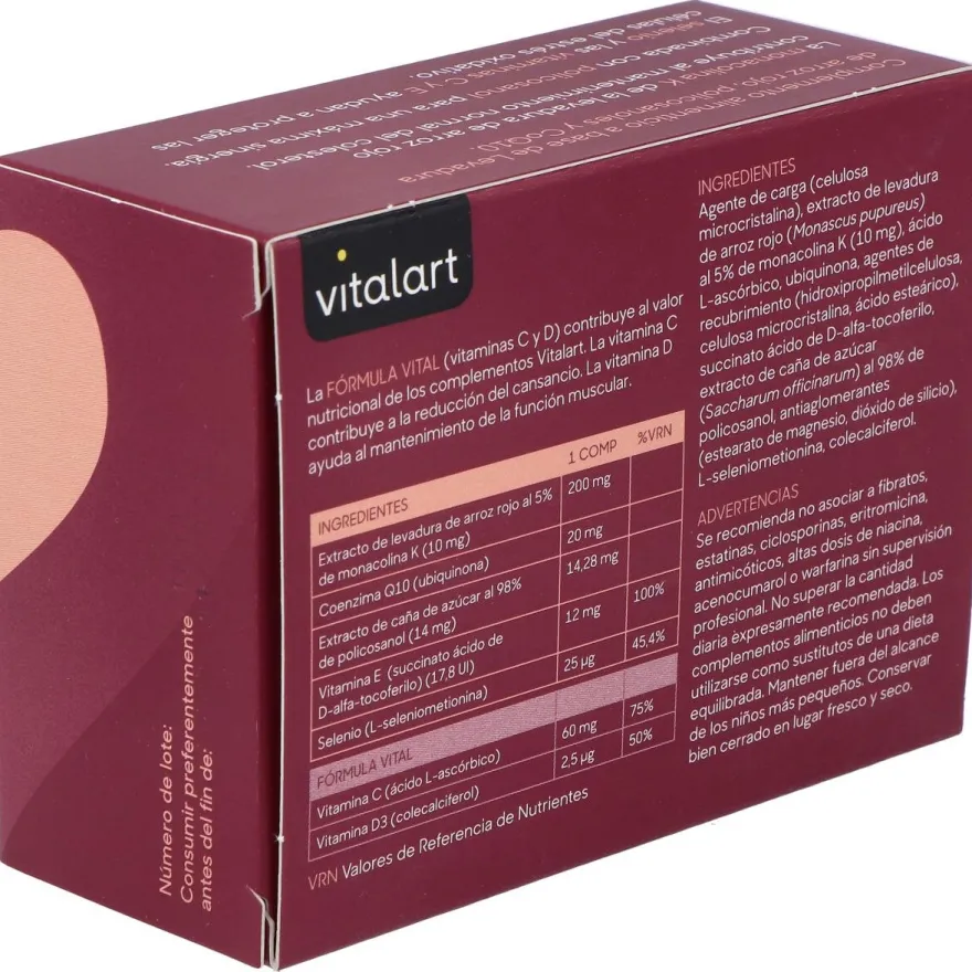 Vitalart Levadura De Arroz Rojo Con Q10 60Comp.