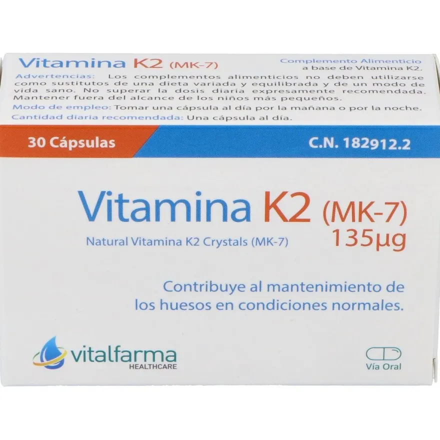 Vitalfarma Vitamina K2 135 Mcg 30 Capsulas