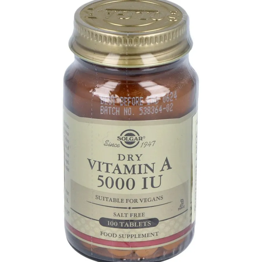 Vitamina a Seca 5000ui 1500mcg 100comp - Solgar