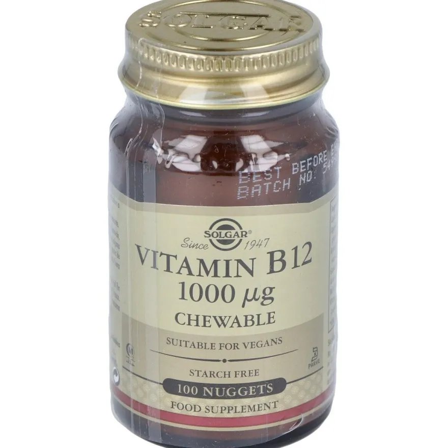 Vitamina B12 Cianocobalamina 1000mcg. 100comp.mast - Solgar