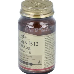 Vitamina B12 Cianocobalamina 1000mcg. 100comp.mast - Solgar