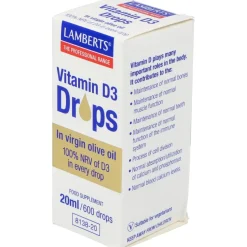 Vitamina D3 en Gotas 20ml - Lamberts